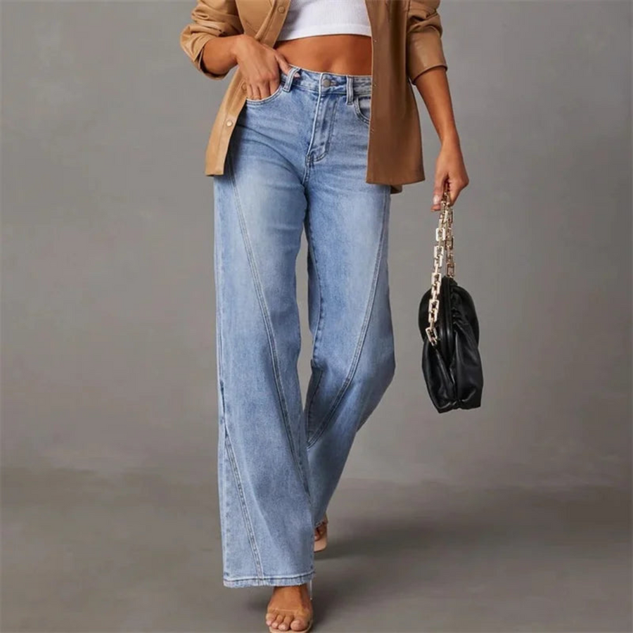 Marcella High Waist Wide Leg Straight Jeans