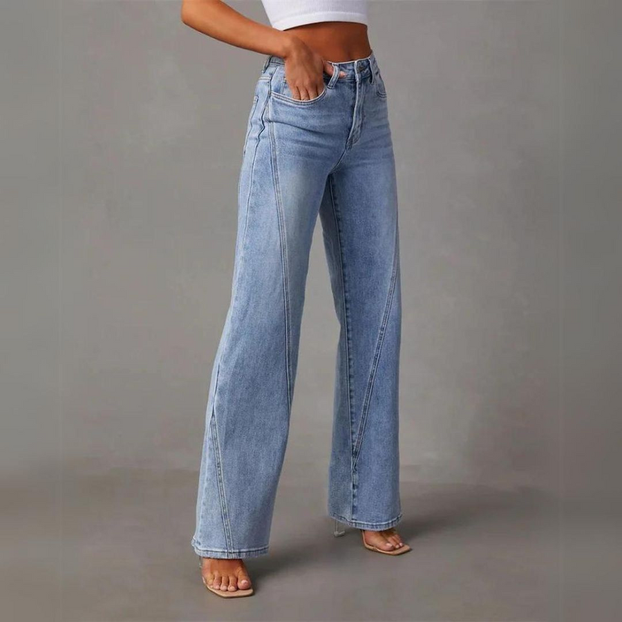 Marcella High Waist Wide Leg Straight Jeans