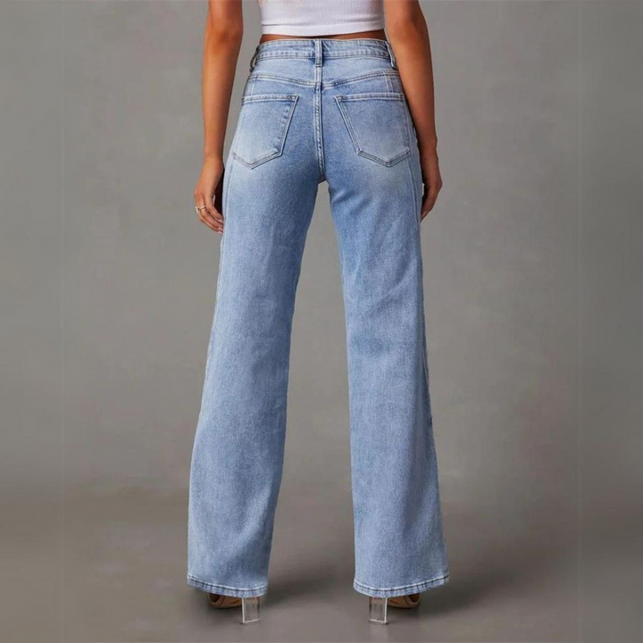 Marcella High Waist Wide Leg Straight Jeans