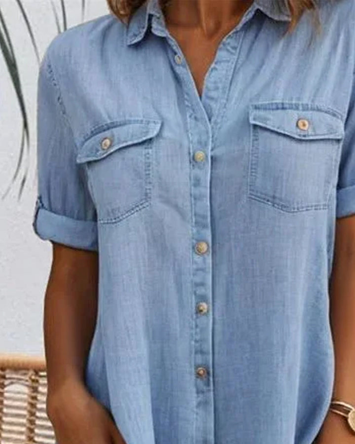 Jennifer Lightweight Denim-look Dress