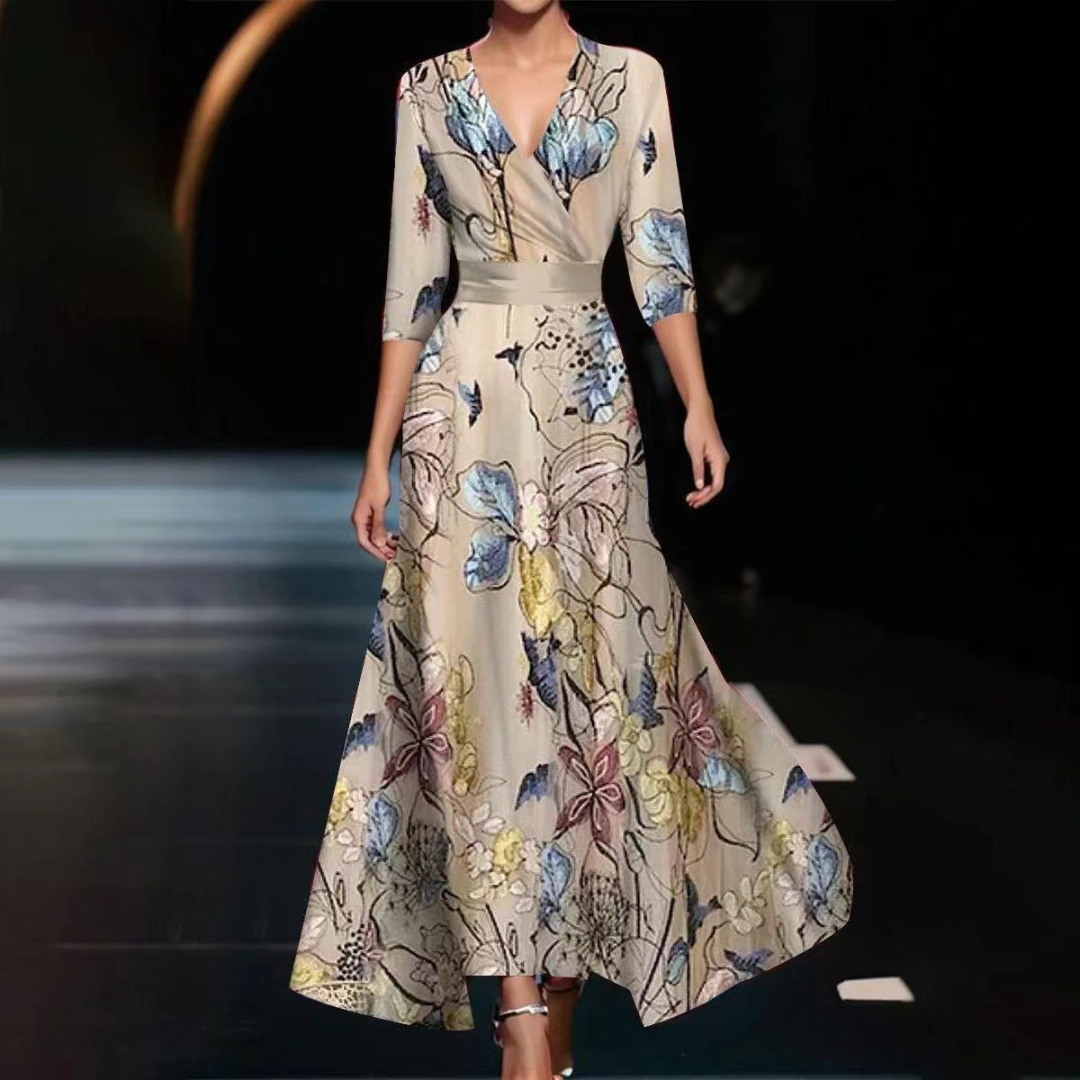Edith Elegant Printed Dress