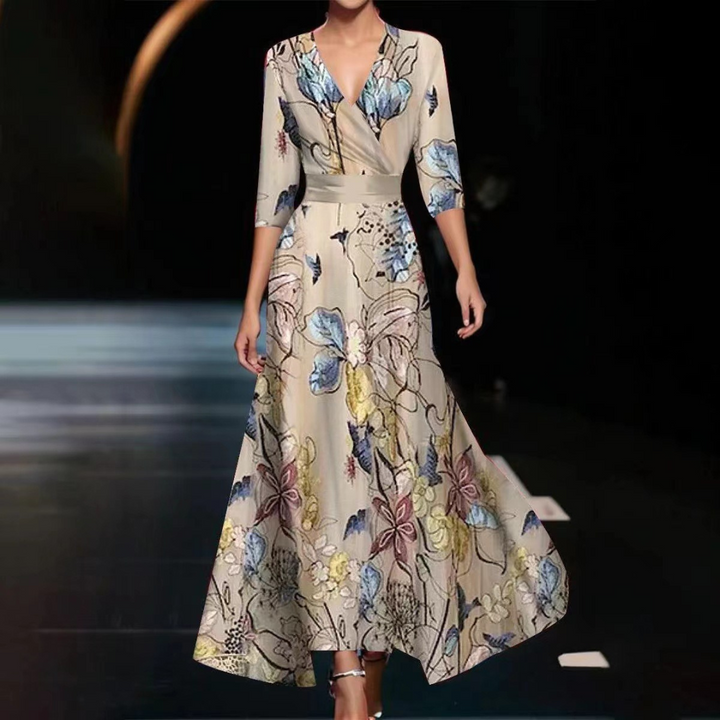 Edith Elegant Printed Dress