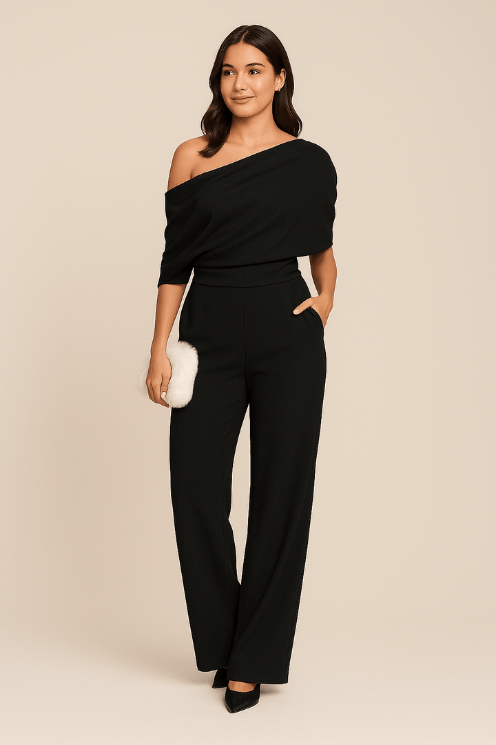 Lydia Chic One-Shoulder Spring Jumpsuit