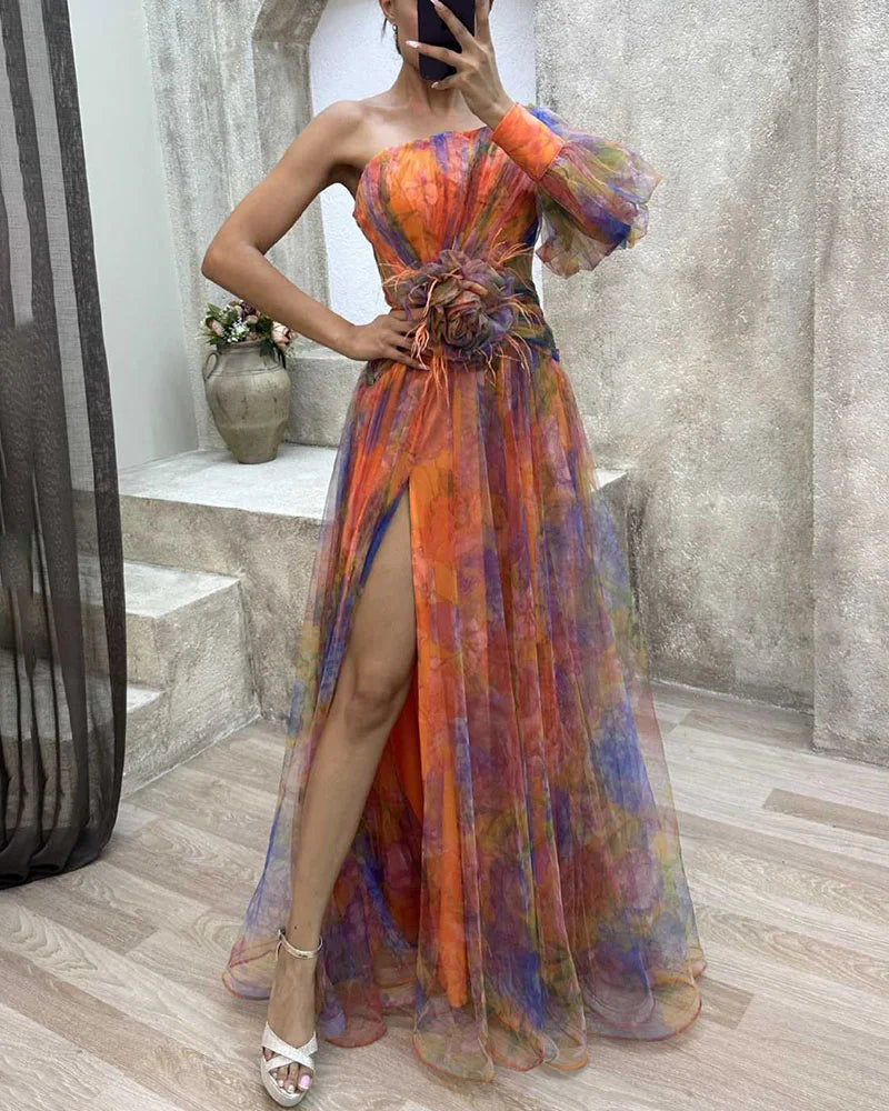 Elise Elegant Split Dress