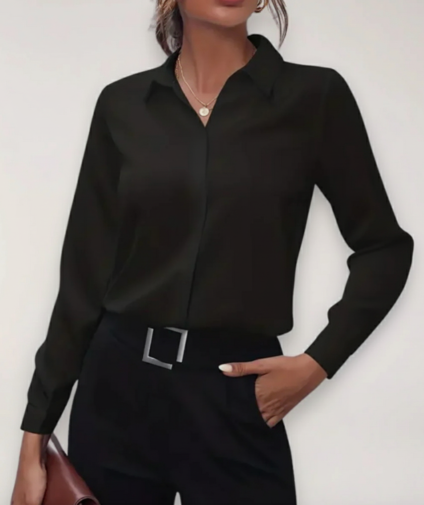 Evelisse Button Front Office Blouse