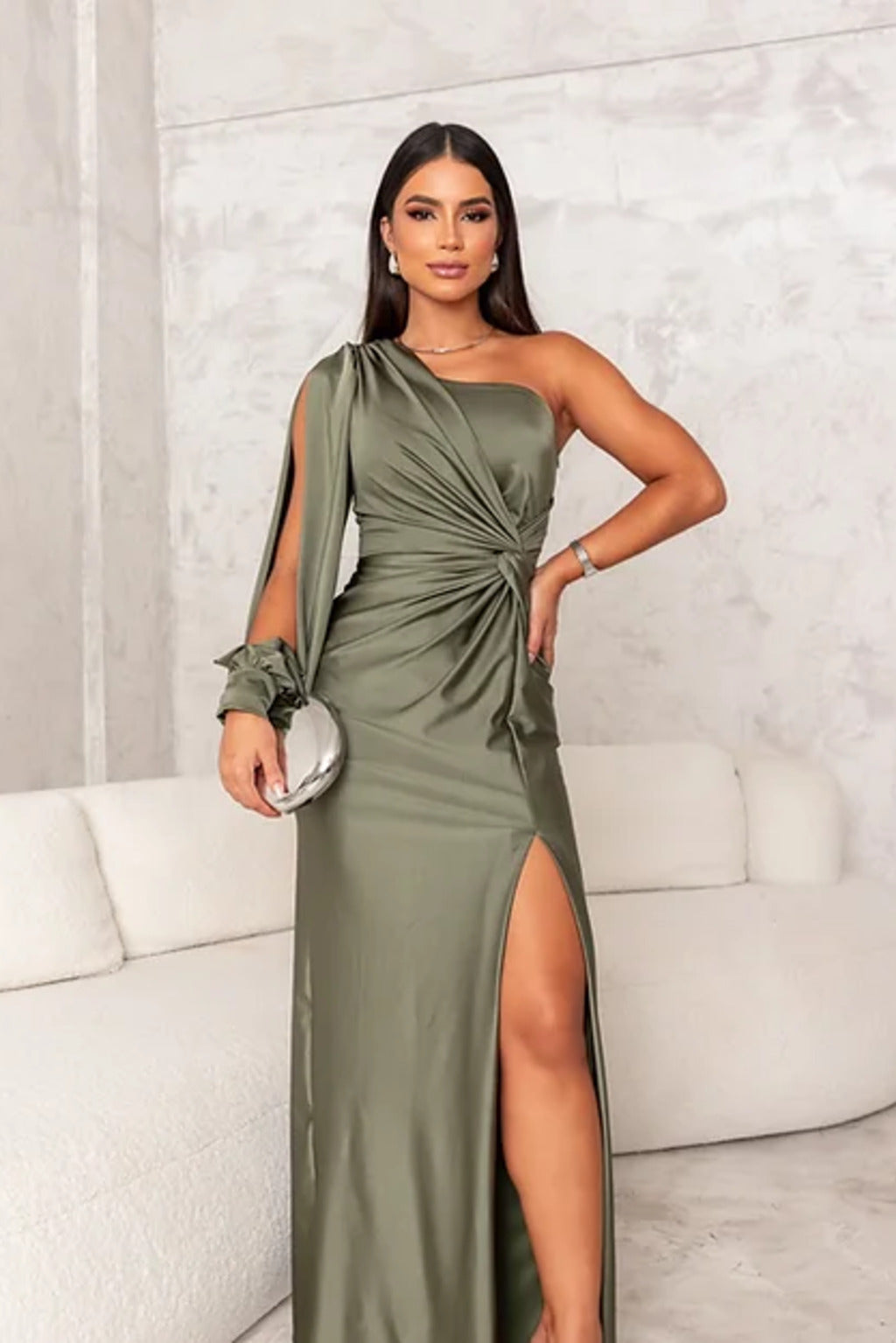 Theresa Elegant One-Shoulder Evening Dress