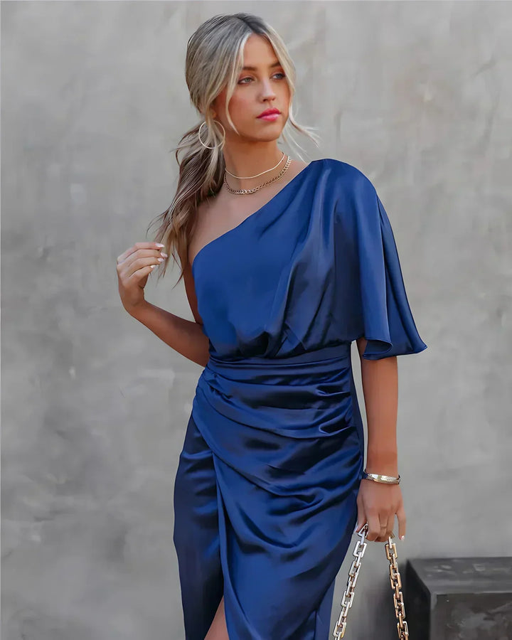 Celeste Asymmetric Midi Dress