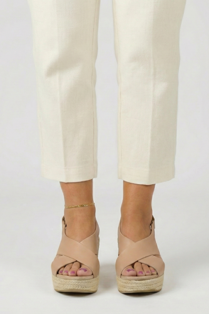 Lydia Wedge Crossover Slingback Sandals
