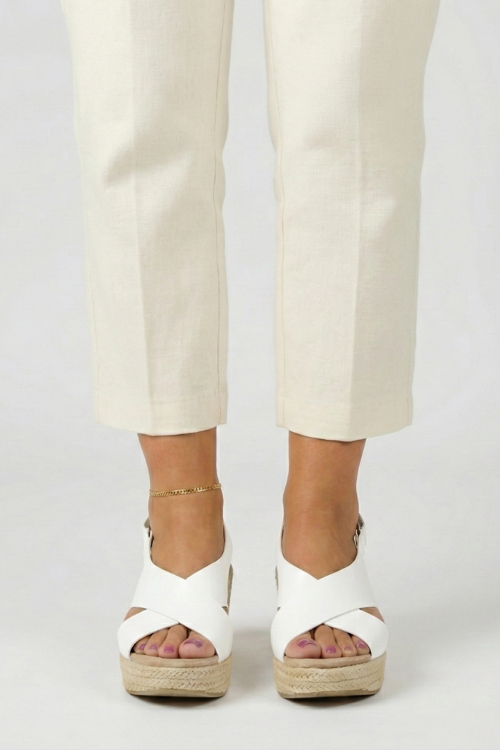 Lydia Wedge Crossover Slingback Sandals