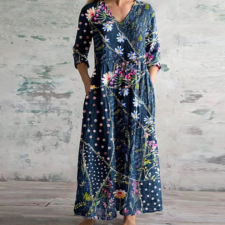 Kristen Elegant Retro Maxi Dress