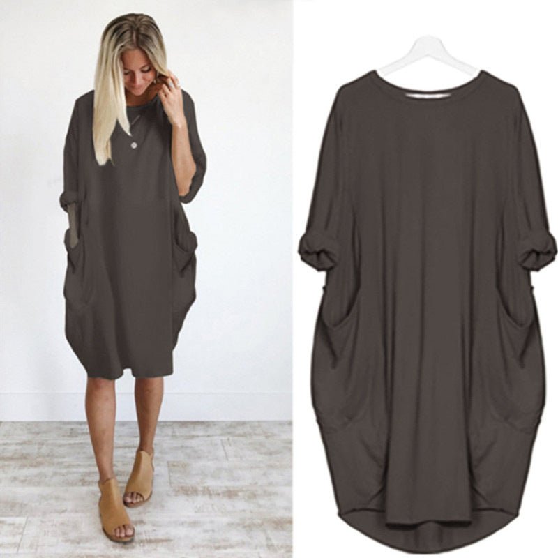 Gina Elegant Pocket Dress