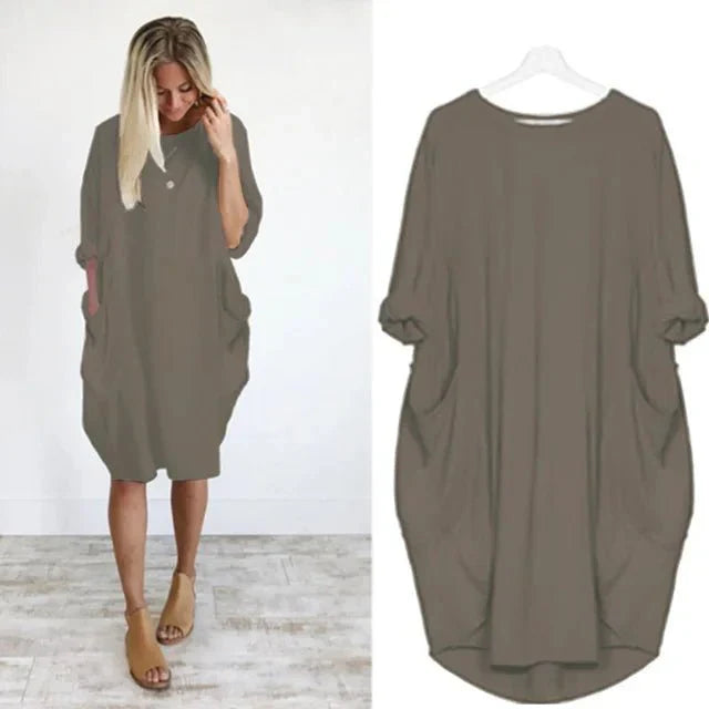 Gina Elegant Pocket Dress