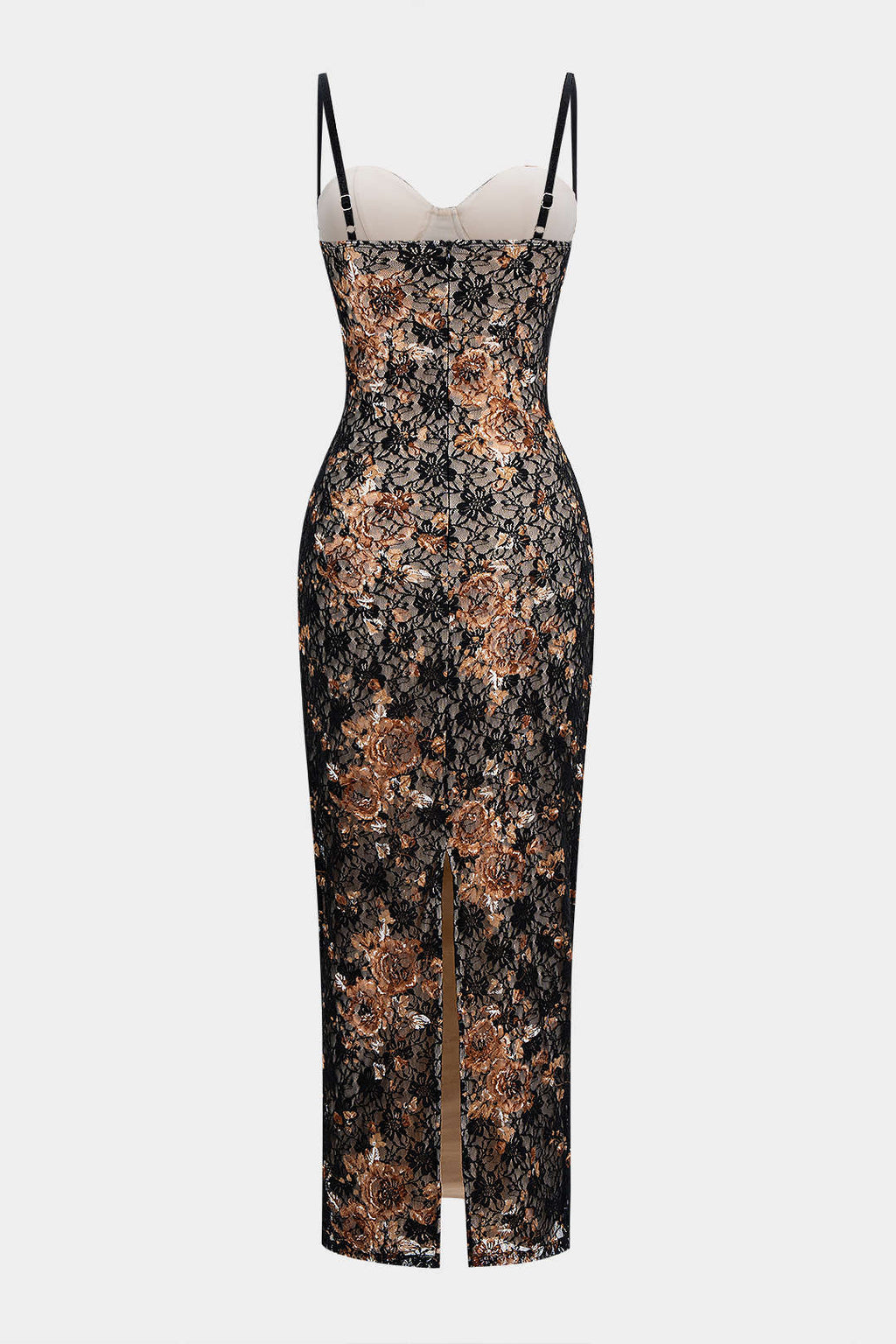 Evelina Floral Lace Patchwork Maxi Dress