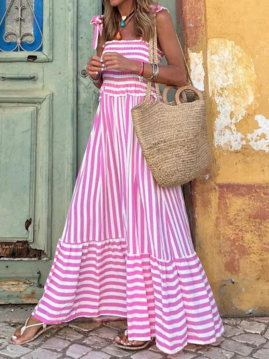 Emilia Elegant Striped Summer Dress
