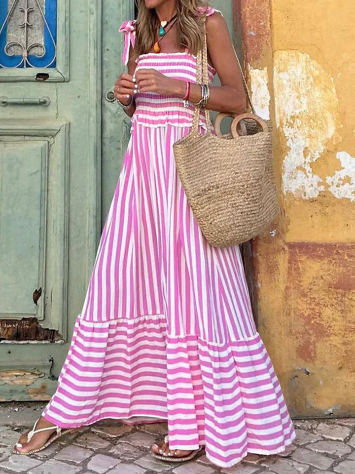 Emilia Elegant Striped Summer Dress