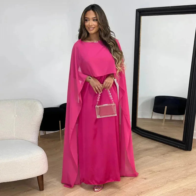 Cape Maxi Wedding Guest Dress for Women