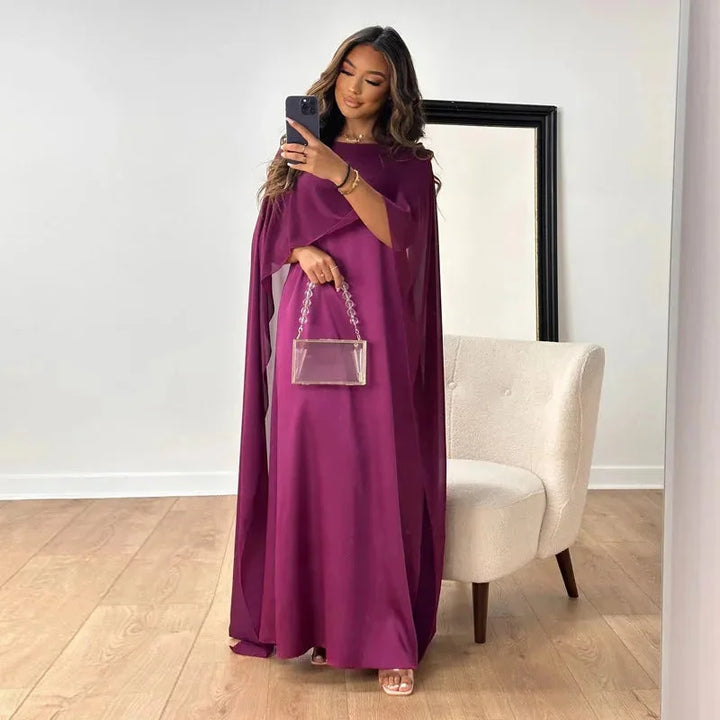 Cape Maxi Wedding Guest Dress for Women