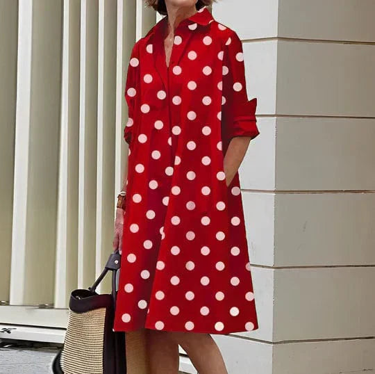 Karla Polka Dot Shirt Dress