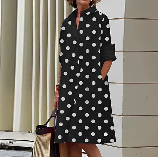 Karla Polka Dot Shirt Dress