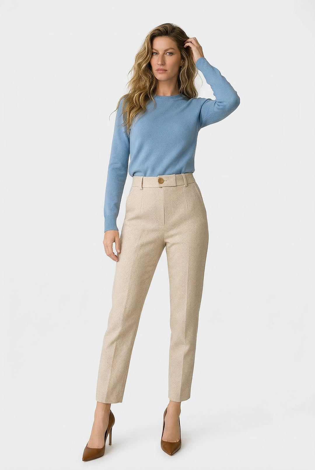 Corinne Tailored Wool Blend Trousers