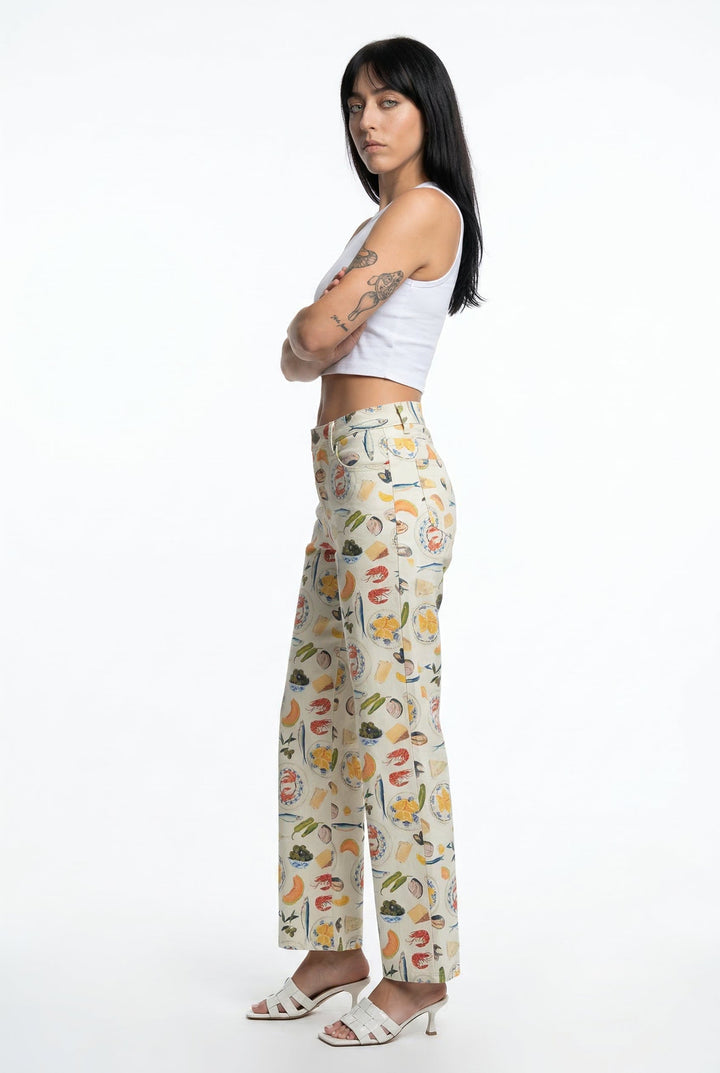 Maribelle Printed Straight Leg Jeans