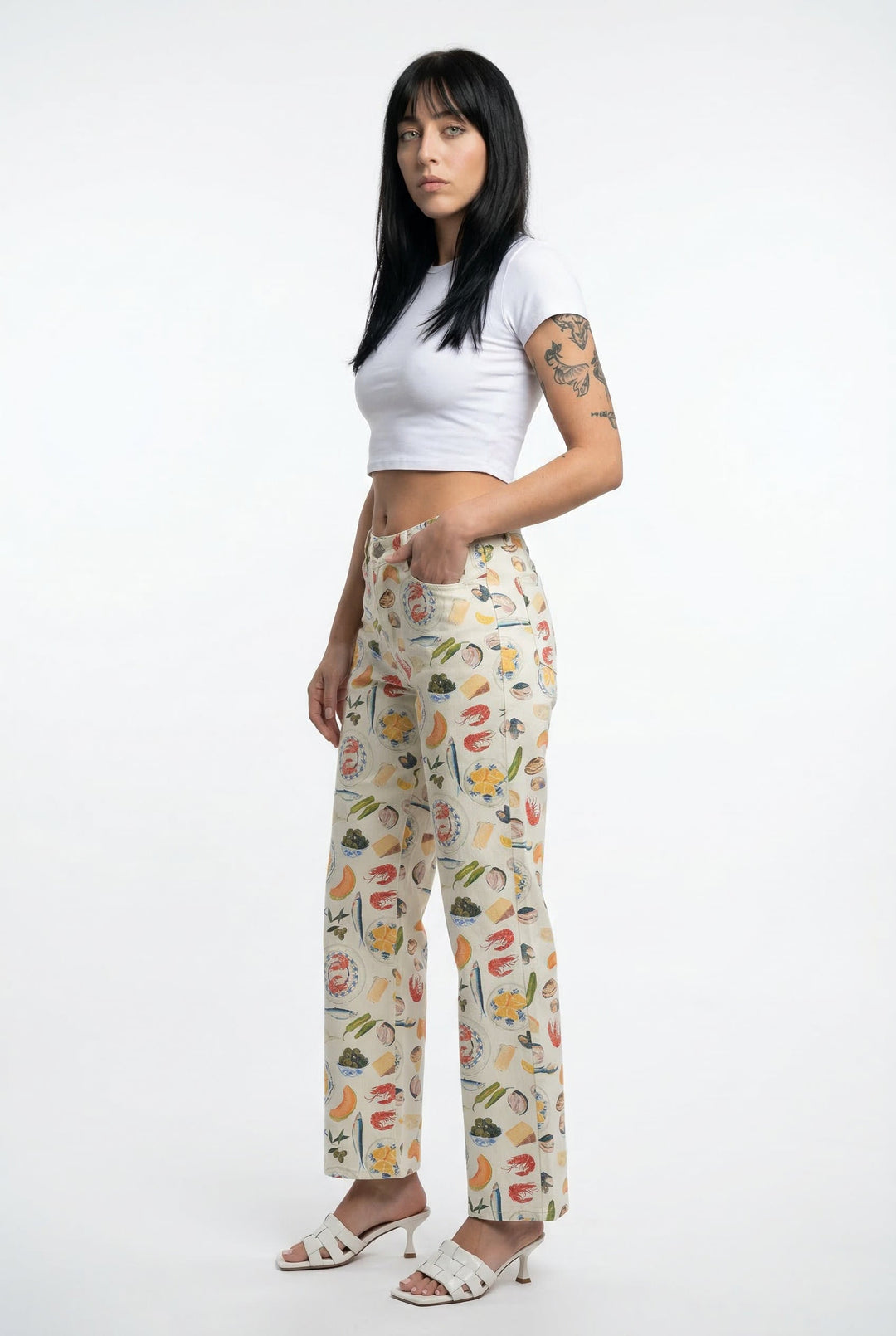 Maribelle Printed Straight Leg Jeans