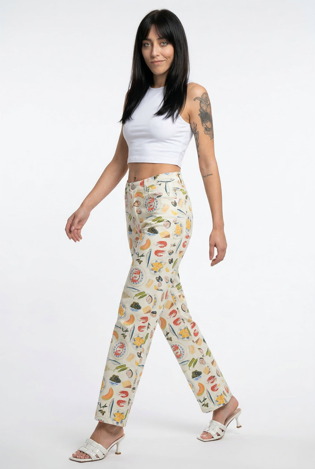 Maribelle Printed Straight Leg Jeans