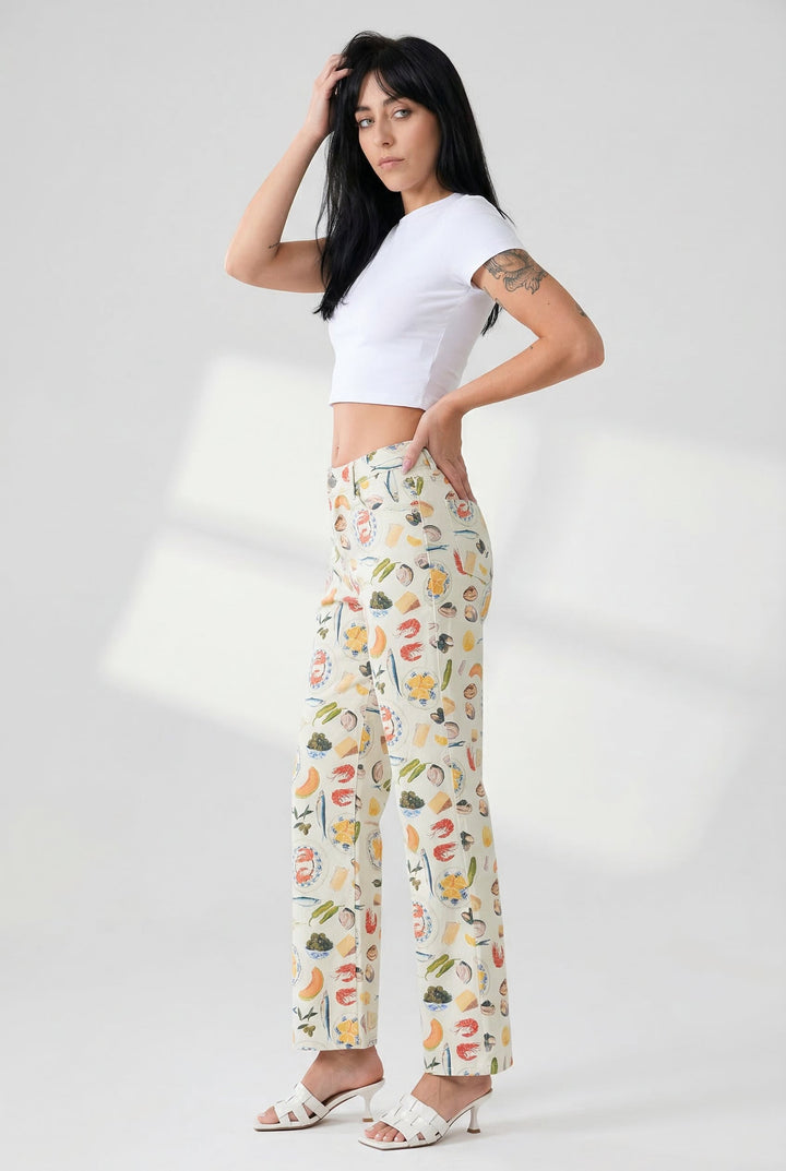 Maribelle Printed Straight Leg Jeans