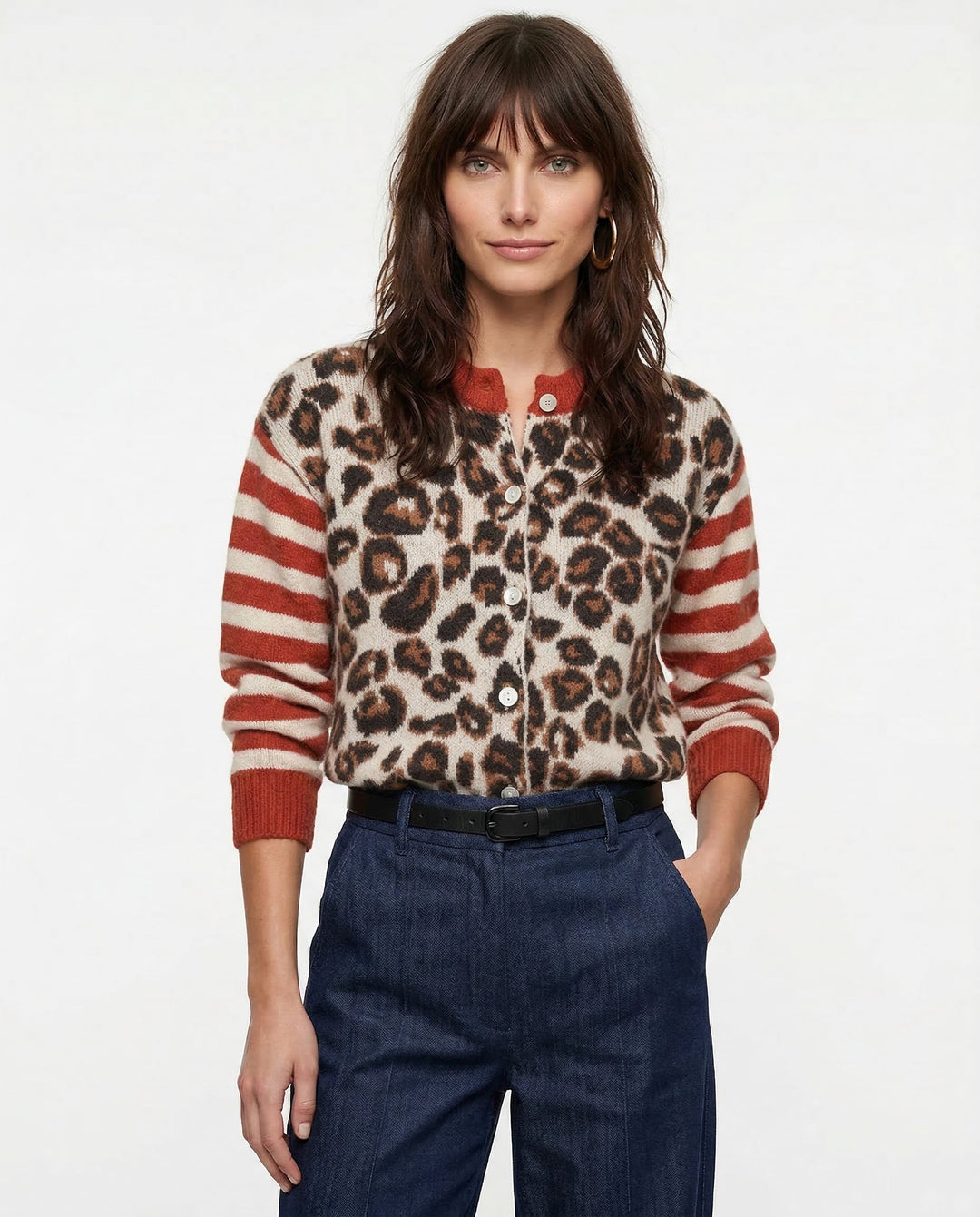 Chloe Leopard Striped Top