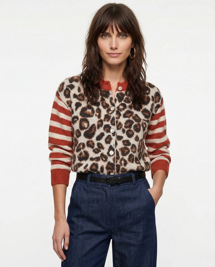 Chloe Leopard Striped Top