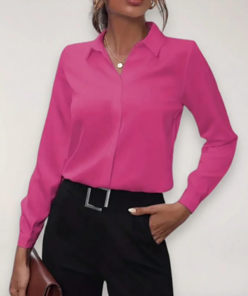 Evelisse Button Front Office Blouse