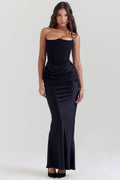 Edith Strapless Maxi Dress for Wedding Guests
