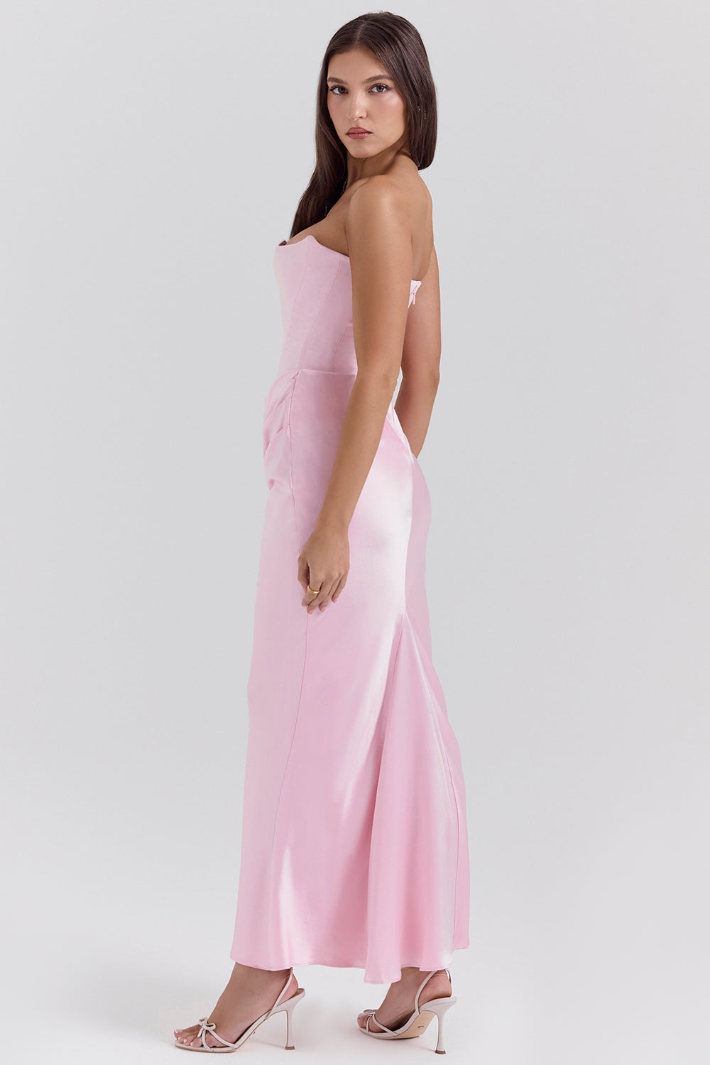 Edith Strapless Maxi Dress for Wedding Guests
