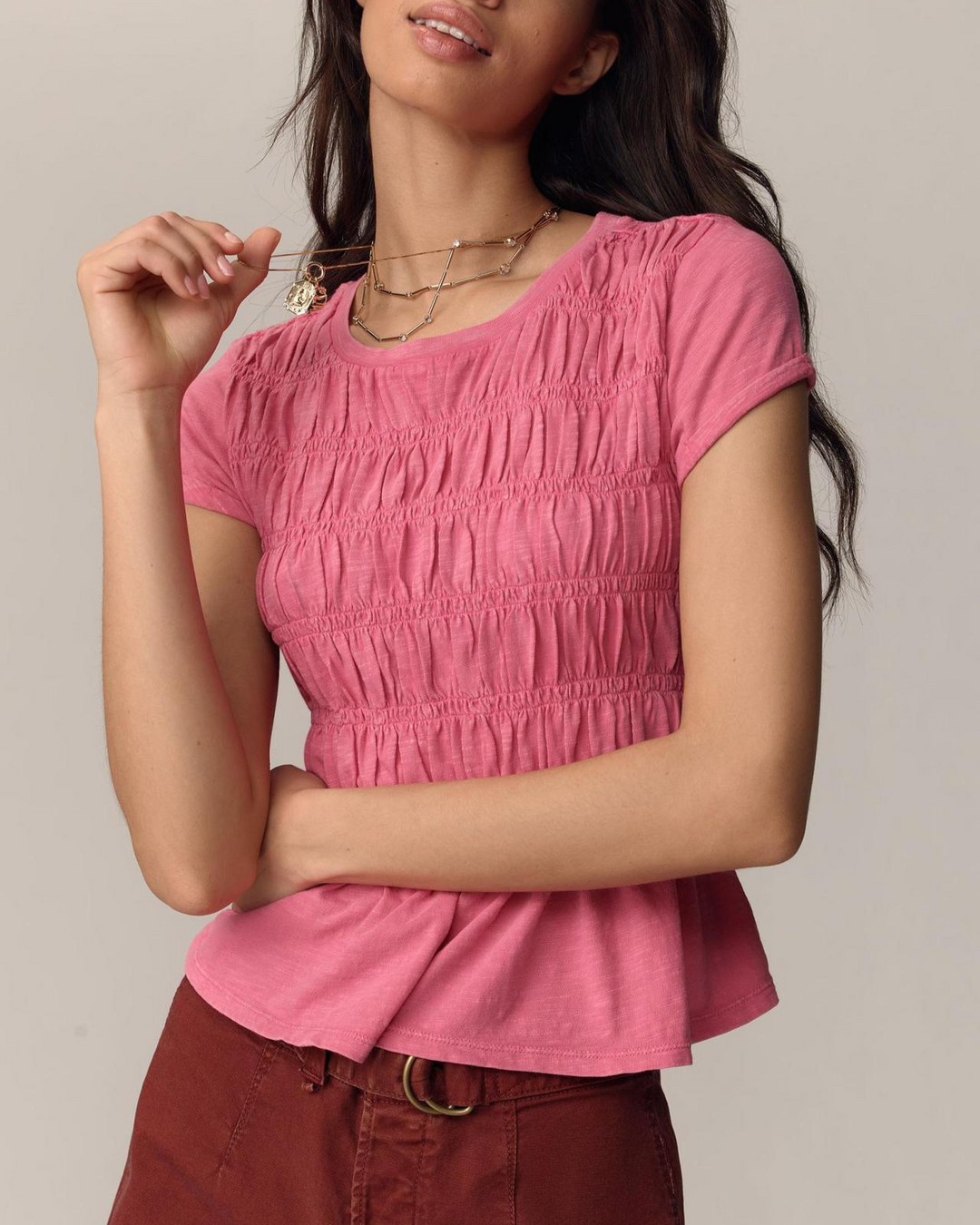 Rita DiCaprio Ruffle Top