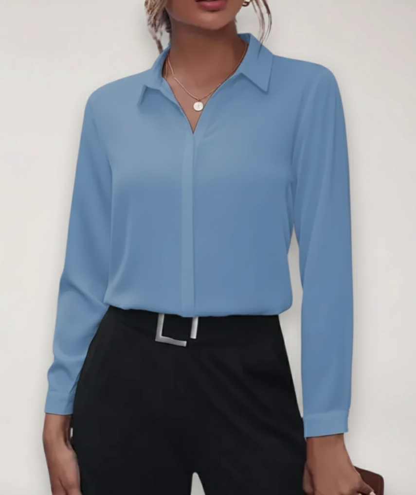 Evelisse Button Front Office Blouse