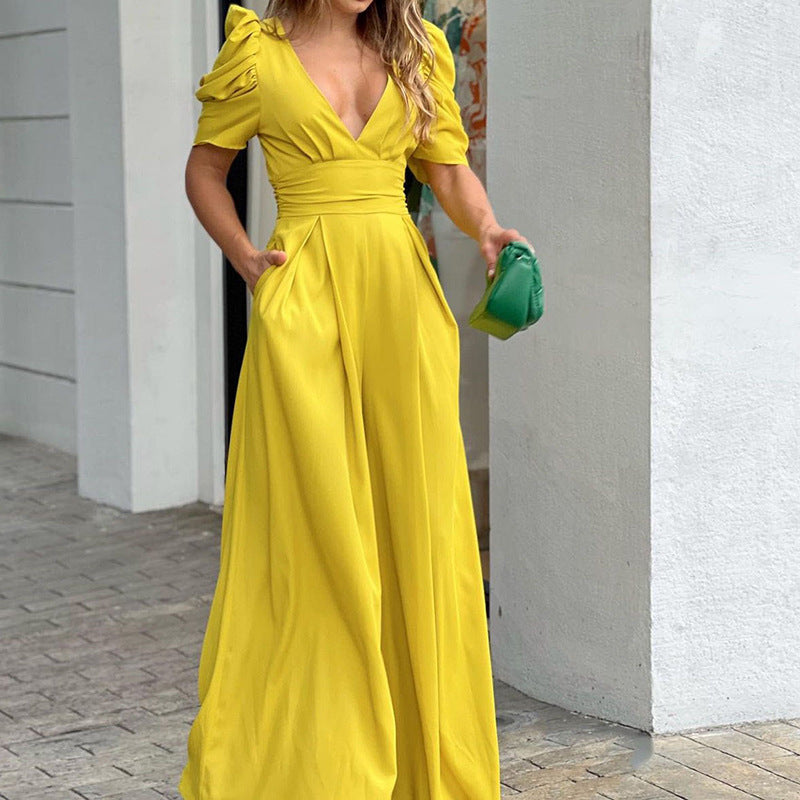 Marigold Puff Jumpsuit