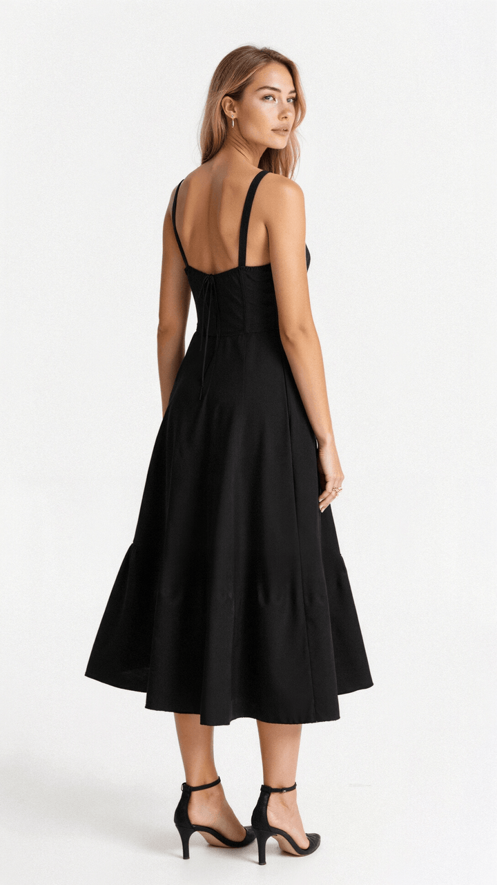 Sabine Floral Chic Corset Midi Dress