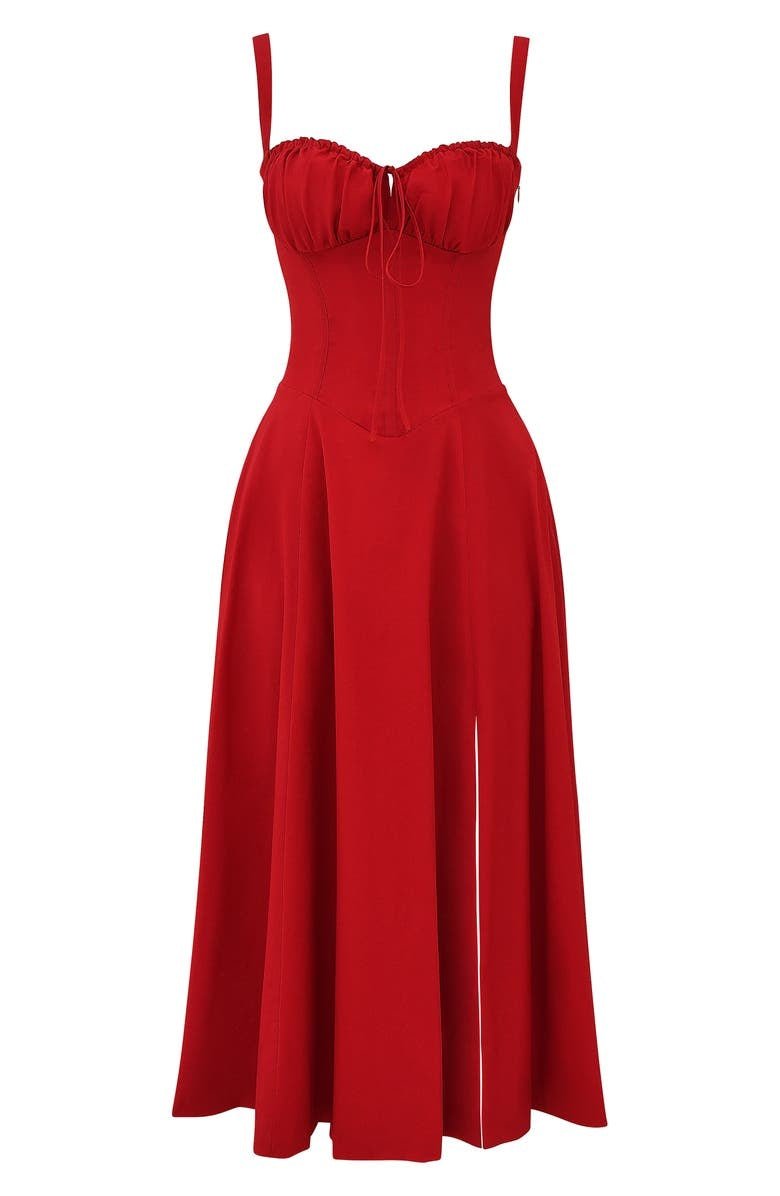 Sabine Floral Chic Corset Midi Dress