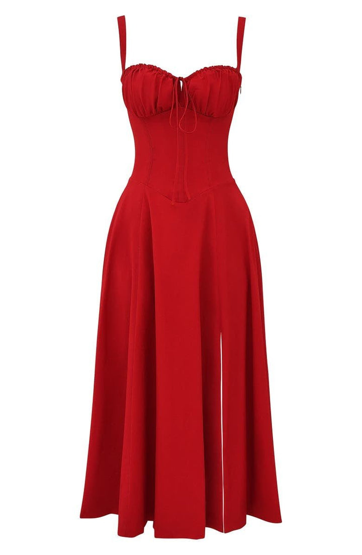 Sabine Floral Chic Corset Midi Dress