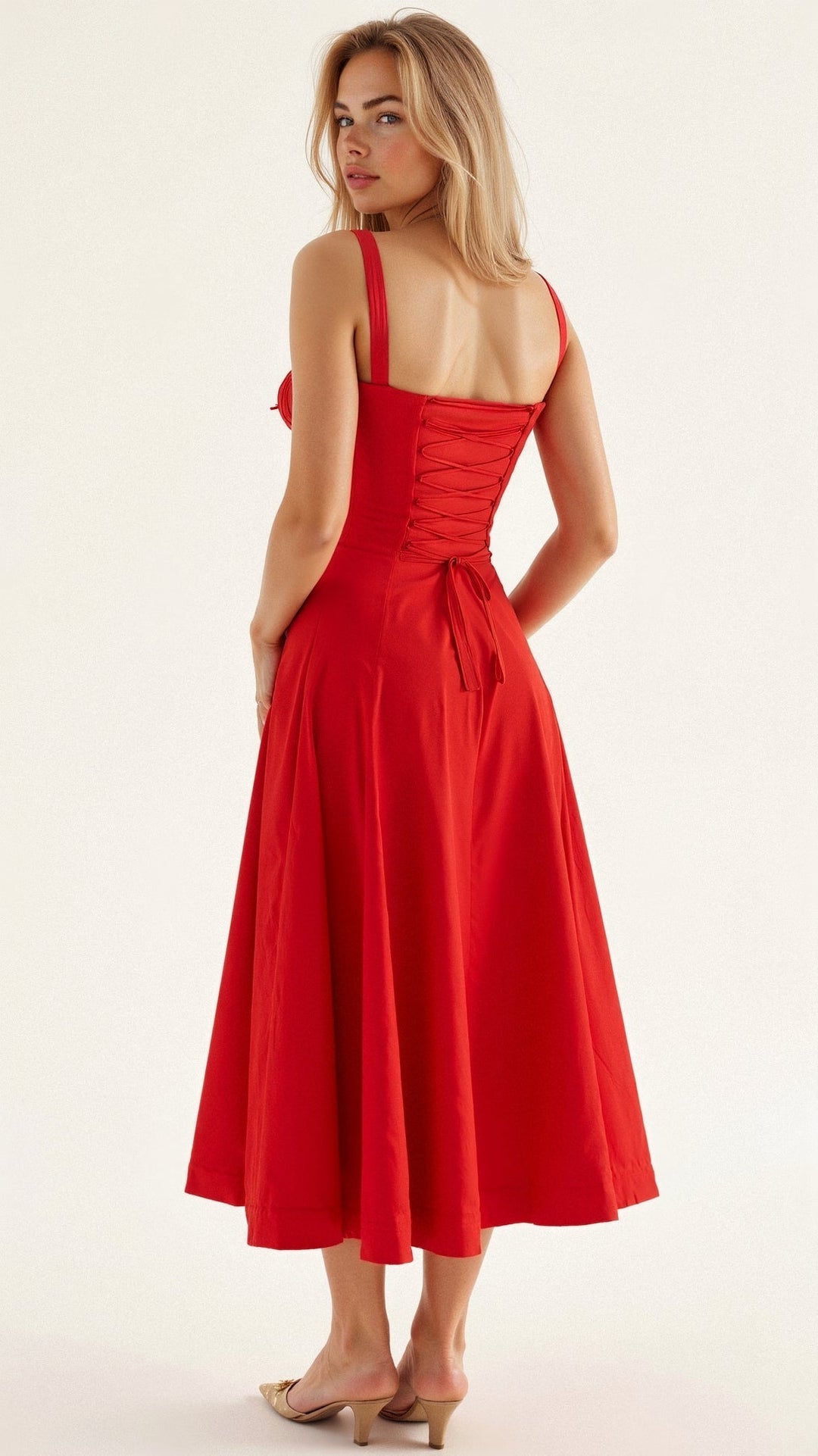 Sabine Floral Chic Corset Midi Dress