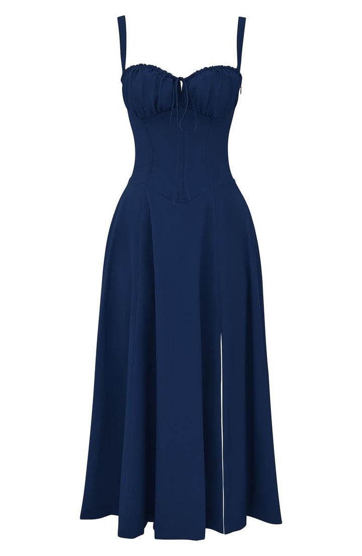 Sabine Floral Chic Corset Midi Dress