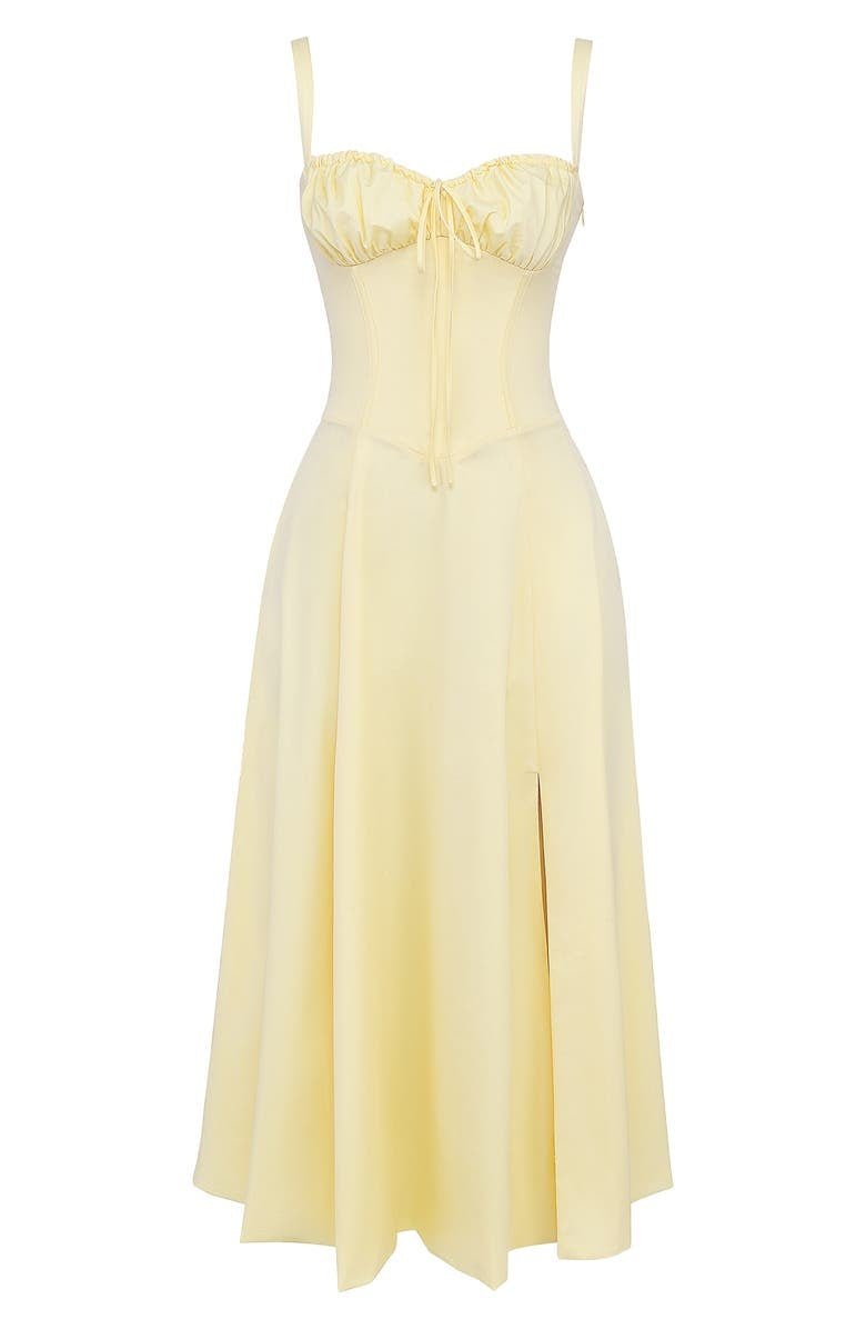 Sabine Floral Chic Corset Midi Dress