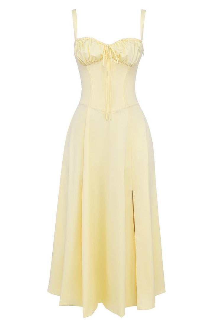 Sabine Floral Chic Corset Midi Dress