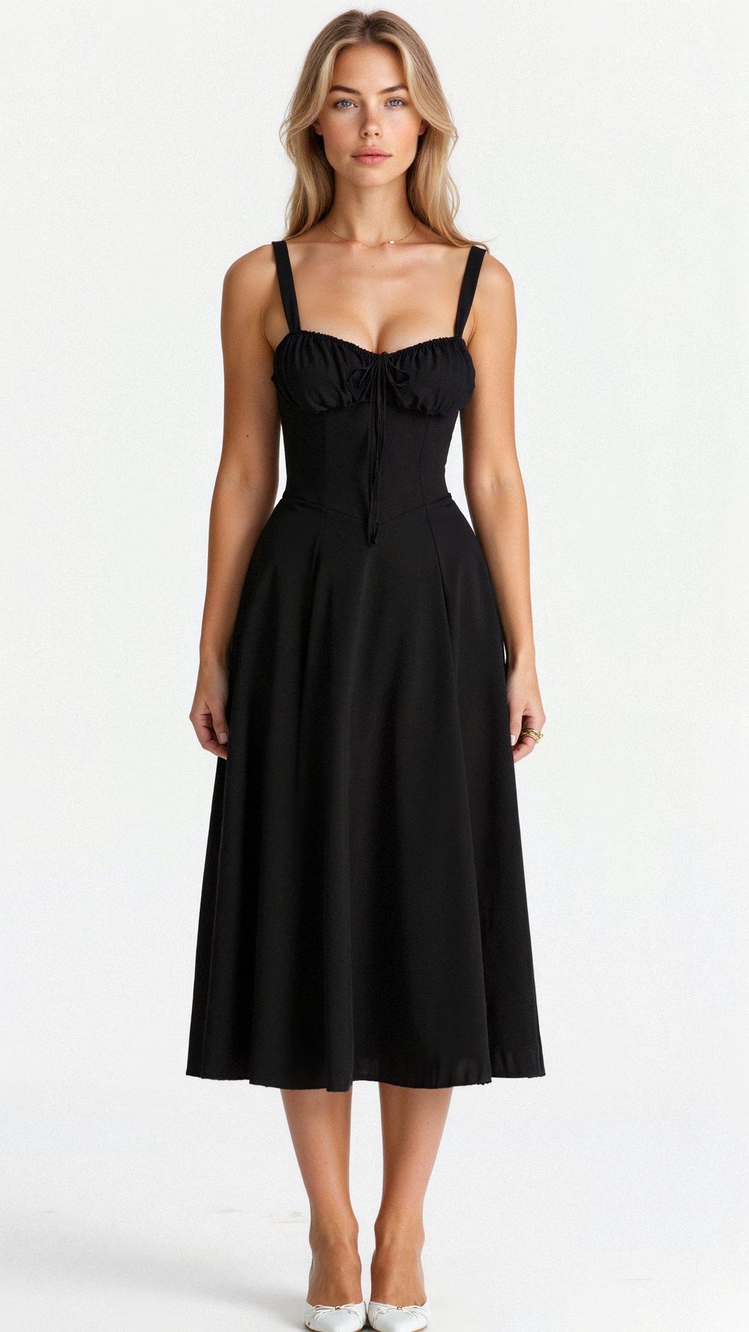 Sabine Floral Chic Corset Midi Dress