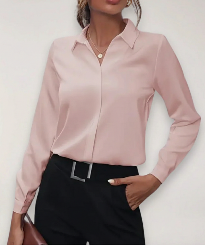Evelisse Button Front Office Blouse