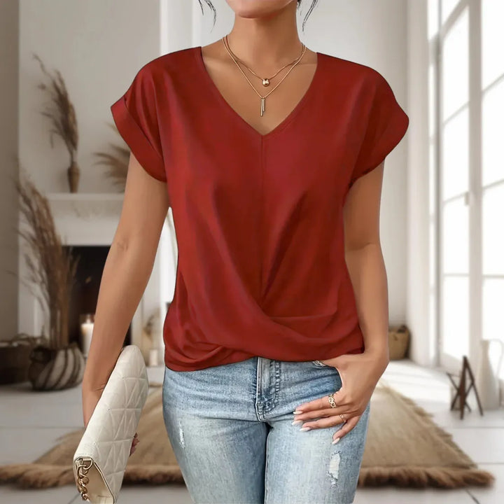 Calina Sweetheart V Neck T Shirt