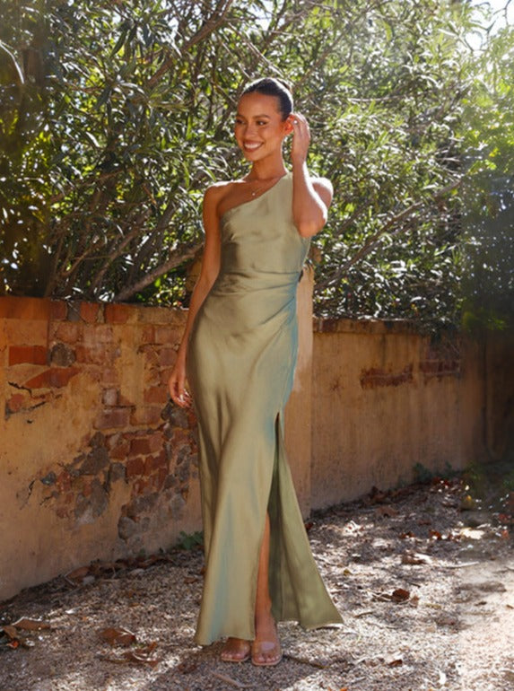 Sandra One-Shoulder Spring Maxi Dress