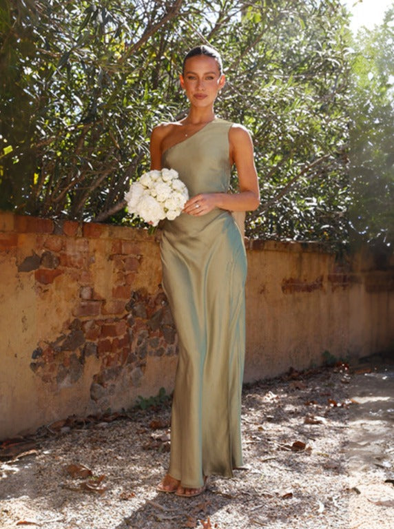 Sandra One-Shoulder Spring Maxi Dress