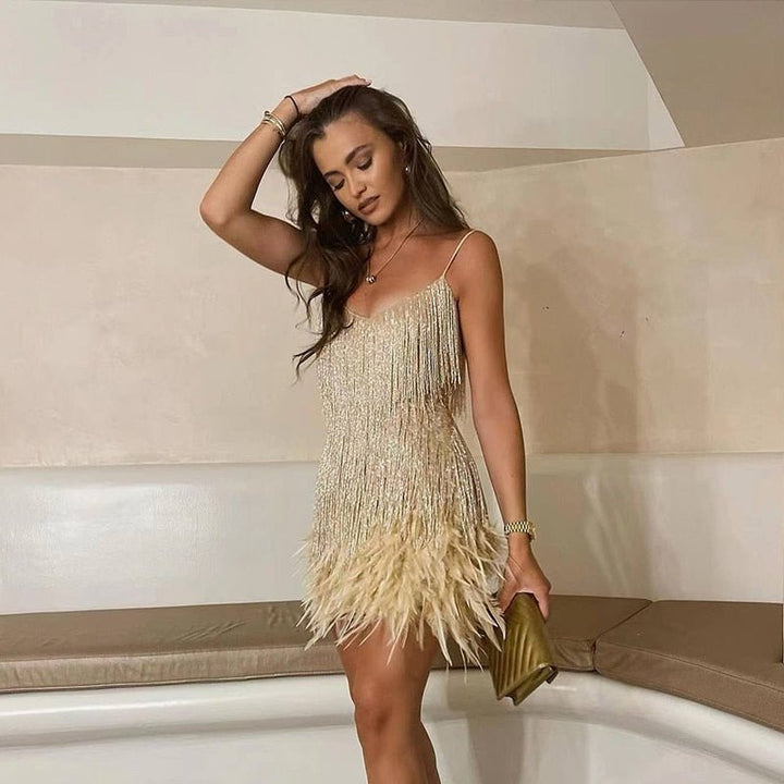 Helga Sequin Cocktail Mini Dress