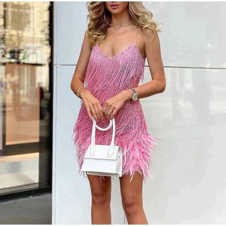 Helga Sequin Cocktail Mini Dress
